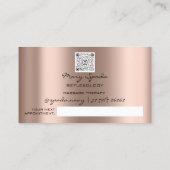 マッサージリフレクソロジー霊気ハンドバラ金ゴールドQRロゴ 名刺 (裏面)