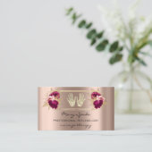 マッサージリフレクソロジー霊気ハンドバラ金ゴールドQRロゴ 名刺 (スタンド正面)