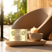 マッサージリフレクソロジー霊気ハンドフェイク金ゴールドQRコード 名刺