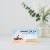 マッサージリラックスセッション中の女性 名刺 (スタンド正面)