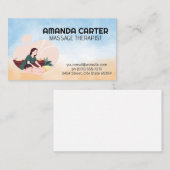 マッサージリラックスセッション中の女性 名刺 (正面/裏面)