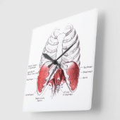 マッサージルームクロック スクエア壁時計 (傾斜)