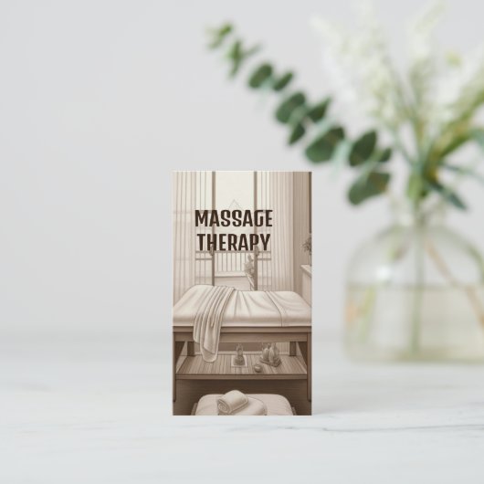 マッサージルームマッサージセラピスト 名刺 (スタンド正面)