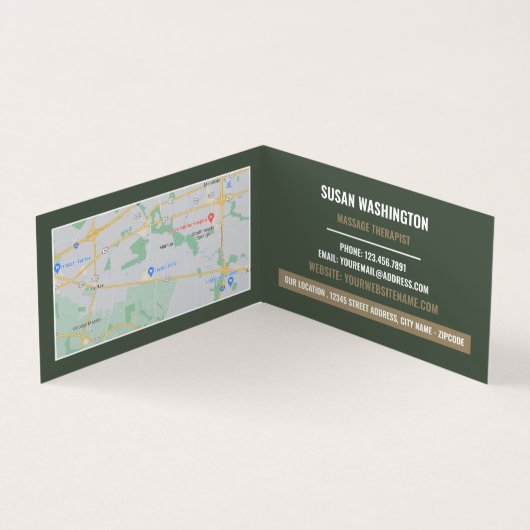 マッサージロゴ、マッサージセラピスト、パーラーロイヤリティ 名刺 (内部)