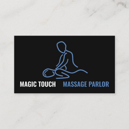 マッサージロゴ、マッサージセラピスト 名刺 (正面)
