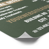 マッサージロゴ、マッサージセラピー、マッサージパーラー ポスター (角)