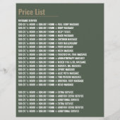 マッサージロゴ、マッサージセラピー、マッサージパーラ チラシ (裏面)