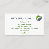 マッサージ代替ホリスティックリフレクソロジー 名刺 (正面)