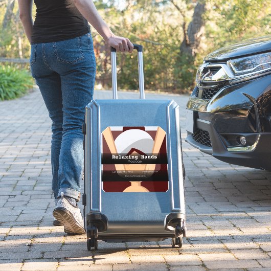 マッサージ会社の車両広告ビジネス シール (スーツケースインサイチュ)