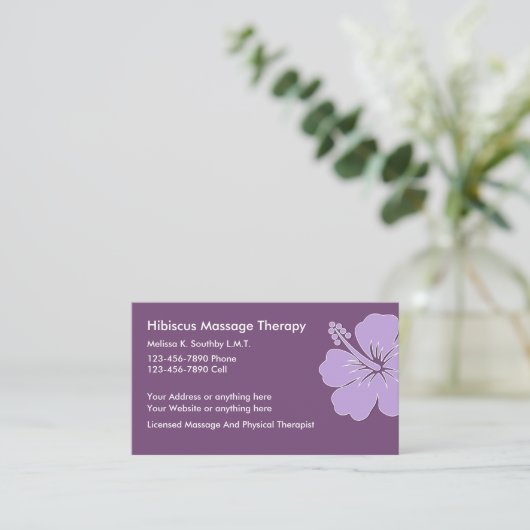 マッサージ及びフィジカルセラピー 名刺 (スタンド正面)