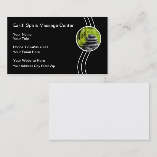 マッサージ及び美しいスパ 名刺 (正面/裏面)