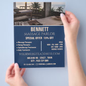 マッサージ台、マッサージセラピー、マッサージパーラー チラシ (手)