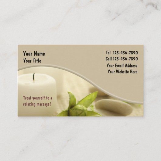 マッサージ名刺 名刺 (正面)