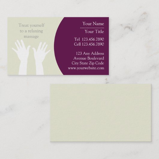 マッサージ名刺 名刺 (正面/裏面)