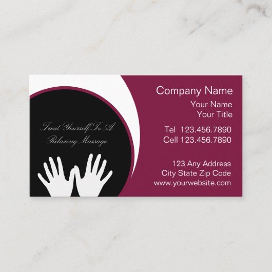 マッサージ名刺 名刺 (正面)