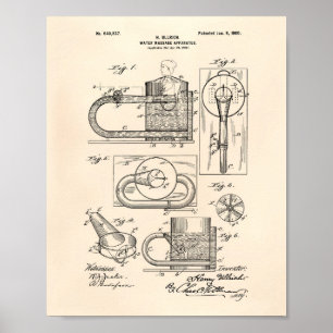 マッサージ器具1900のパテントの芸術古いPeper ポスター
