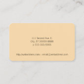 マッサージ文字ハンズセピア写真バックグラウンドビジネス 名刺 (裏面)