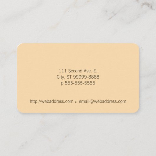 マッサージ文字ハンズセピア写真バックグラウンドビジネス 名刺 (裏面)