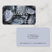 マッサージ文字濡れ石写真背景 名刺 (正面/裏面)