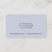 マッサージ文字濡れ石写真背景 名刺 (裏面)