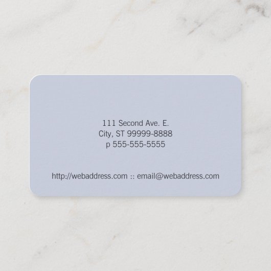 マッサージ文字濡れ石写真背景 名刺 (裏面)