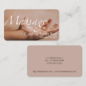 マッサージ文字片手写真背景 名刺 (正面/裏面)