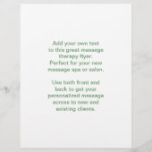 マッサージ療法のハンドプリント チラシ (裏面)