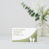 マッサージ芸術的セラピーサービス 名刺 (スタンド正面)