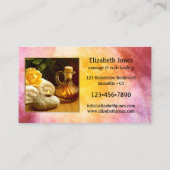 マッサージ霊気ヒーリング写真名刺 名刺 (裏面)