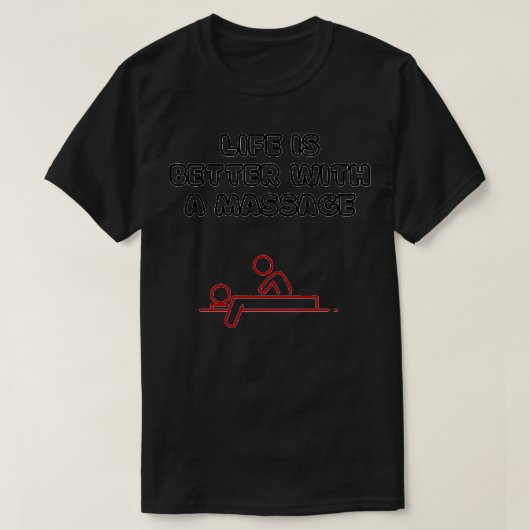 マッサージ111で人生は良い Tシャツ (デザイン正面)