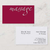 マッサージ：マッサージセラピスト 名刺 (正面/裏面)