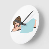 マッサージ ラウンド壁時計 (傾斜)