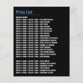 マッサージ ロゴ, マッサージセラピー, マッサージ パーラー チラシ (裏面)