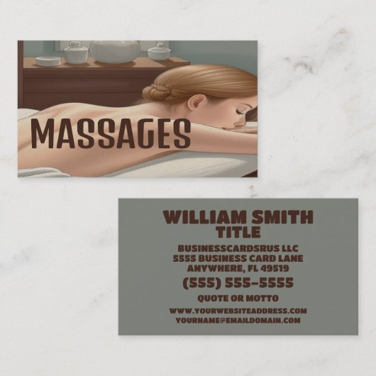 マッサージ 名刺 (正面/裏面)