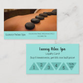 マッサージ、美しい、スパのサロンの割引穿孔器 ロイヤリティカード (正面/裏面)