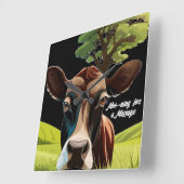 マッサーモージ用のニング スクエア壁時計 (傾斜)