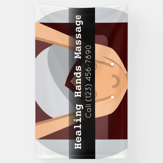 マッサ広告ージセラピービジネスバナー 横断幕 (縦)