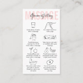 マッサ気にージ指示フェミニンピンクマッサージ 名刺 (正面)