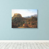 マッサ·ディ·カララ城の風景 キャンバスプリント (インサイチュ (ウッドフロア))