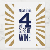 マッザは素晴らし4杯のワインを飲む。ワインラベル ワインラベル (シングルラベル)