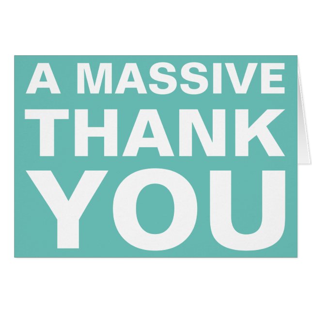 マッシブThank You Noteカード (正面横)