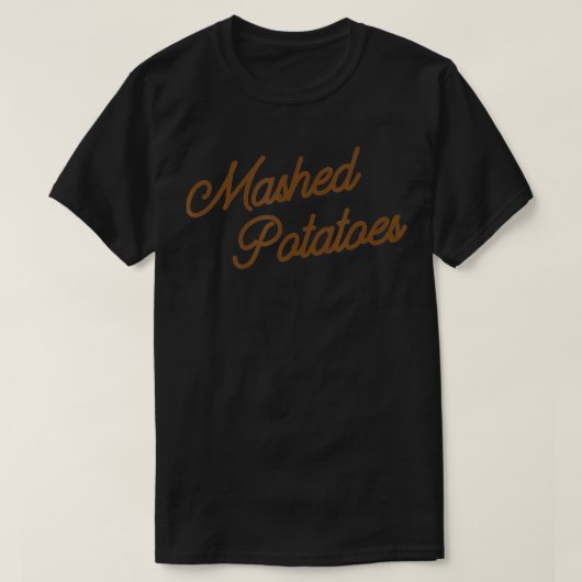 マッシュおもしろいポテト感謝祭 Tシャツ (デザイン正面)