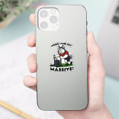 マッシュでマッスルになろう - 笑えるハスキーのスレッドプッシュ シール (スマートフォン)