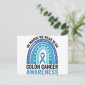 マッシュで青を身に着けよう 大腸がん啓発 ポストカード (スタンド正面)