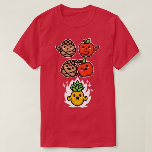 マッシュアップパインアップルフュージョンすごいパイナップル Tシャツ (デザイン正面)