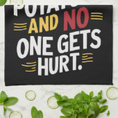 マッシュポテトだけのサンクスギビングをくれ キッチンタオル (折り畳み)