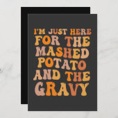 マッシュポテトと面白いトルコのためだけにここにいるんだ 招待状 (正面/裏面)