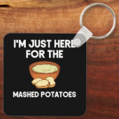 マッシュポテトのシャツを買いに来たばかりだおもしろい キーホルダー (裏面)