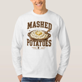 マッシュポテトのバランスの取れたホットディッシュのフロント&バックTシャツ Tシャツ