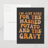 マッシュポテトターキーを食べにおもしろい来た インビテーションポストカード (正面/裏面)